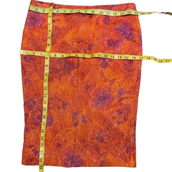 DOLCE GABBANA Vintage pink orange low waist pencil midi skirt - Picture 6 of 10